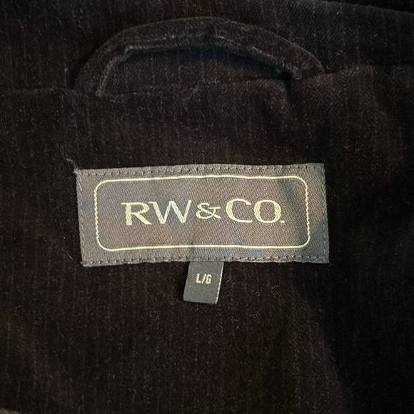 Black Velvet RW&CO Blazer Size Large Pinstriped - Picture 7 of 10